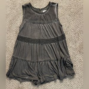 Gray babydoll tank